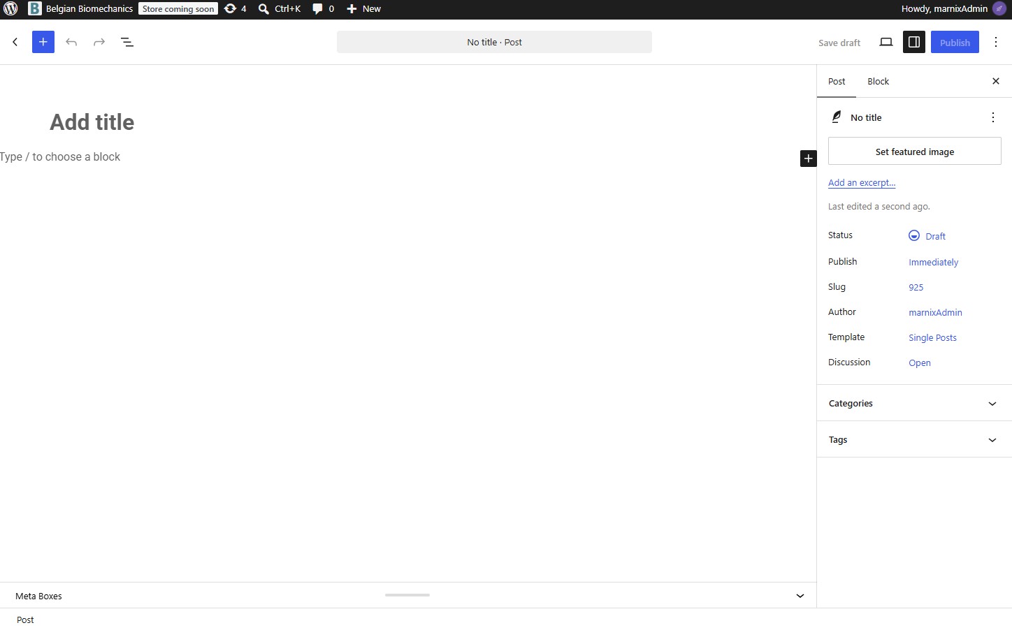 Gutenberg Block Editor Interface