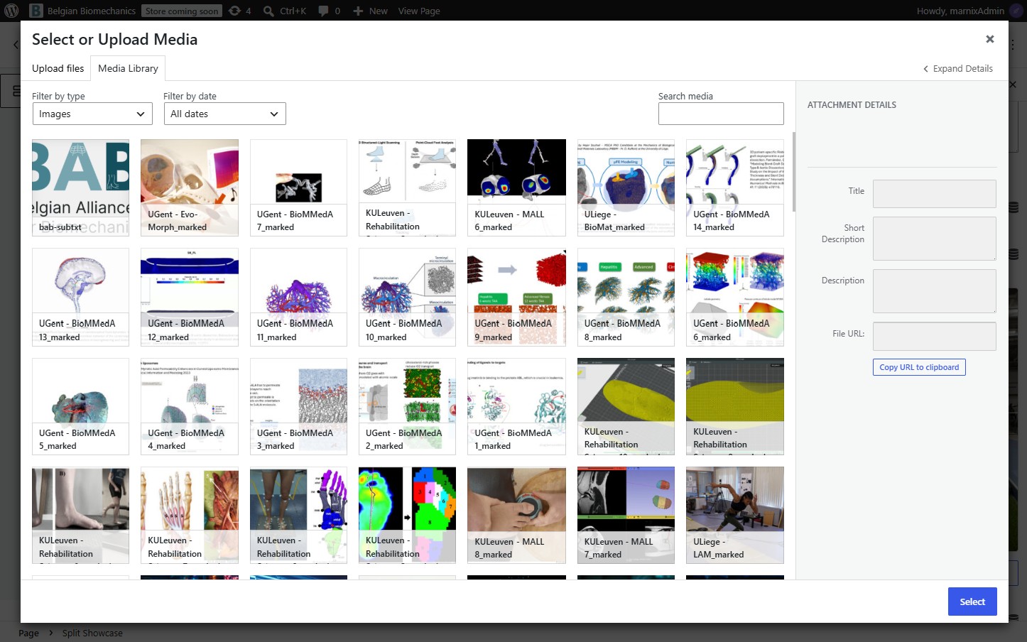 WordPress Media Library Modal for Image Selection
